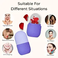 Ice roller for face men/women skin glowing ice cube massager Face Puffiness Relief Massage Skin Tools for face eye (Multi color)(Facial roller)-thumb2