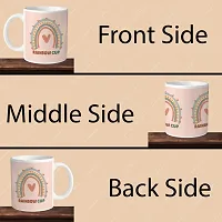 Classy Ceramic White Coffee Mug with Keychain - 330ml-thumb3