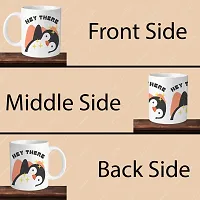 Premium 330ml Ceramic White Coffee Mug - hey there- Single  Pack-thumb3