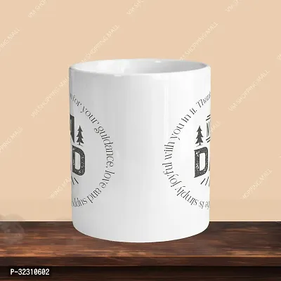 Classy Ceramic White Coffee Mug - 330ml-thumb2