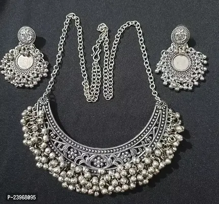 Stylish Silver Alloy Jewellery Set For Women-thumb0