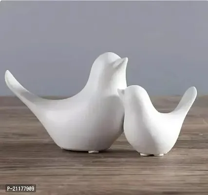 Birds Showpiece Set of 2 Dove Family Statue Decoration Figurine For Living Room