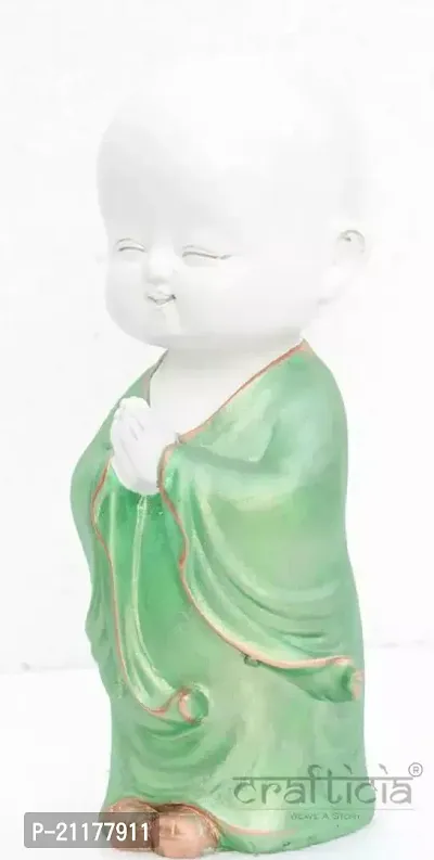 Meditating Buddha Monk Statue Decorative Baby Monk Doll Showpiece-thumb0