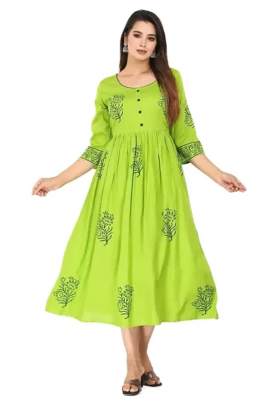 New Anarkali Hand Block Kurti