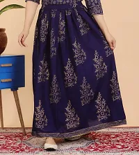 Ragini Enterprises Beautiful Hand Print Woman's  Grils Skirt Pink, Blue, Lite Blue (Dark Blue)-thumb3