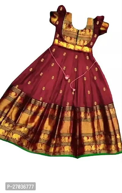 Classic Silk Jacquard Lehenga Cholis for Kids Girl-thumb0