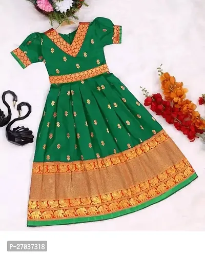 Classic Silk Ethnic Gowns for Kids Girl