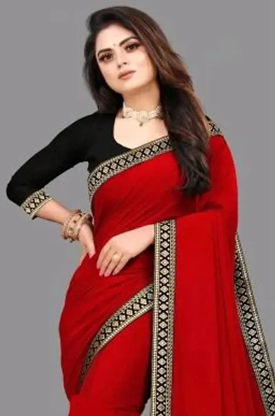 Stylish Fancy Designer Georgette Saree With Blouse Piece For Women