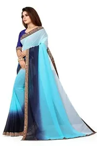 Stylish Fancy Designer Georgette Saree With Blouse Piece For Women-thumb1