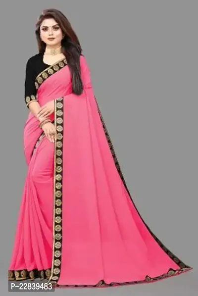 Stylish Fancy Designer Georgette Saree With Blouse Piece For Women-thumb0