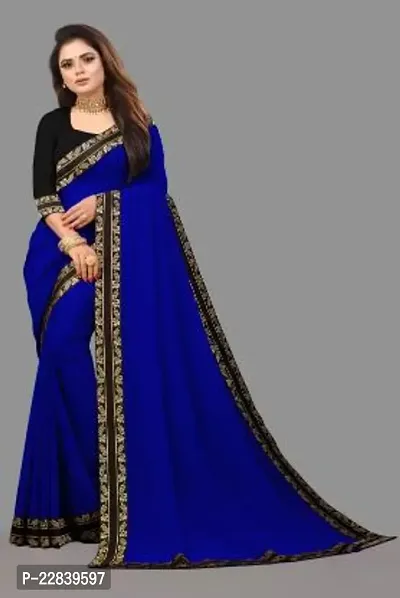 Stylish Fancy Designer Georgette Saree With Blouse Piece For Women-thumb0