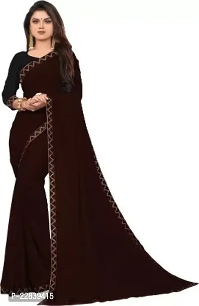 Stylish Fancy Designer Georgette Saree With Blouse Piece For Women-thumb0