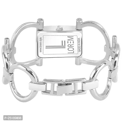 Culture of India Silver Trending Square Braclet Analog Watch for Women LR297-thumb2