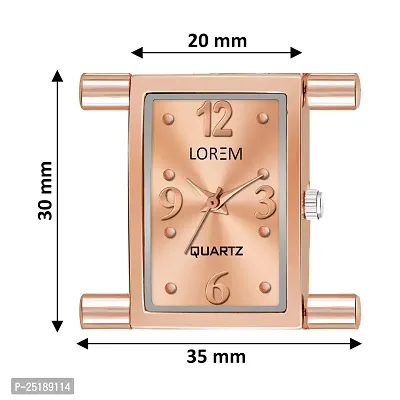 Culture of India Rose Gold Trending Square Braclet Analog Watch for Women LR293-thumb3