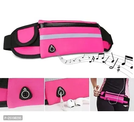 Waist Bag for Men  Women, Stylish Slim Fanny Pack Casual Sling Shoulder Chest Pack with Adjustable Strap for Walking Cycling Running Hiking Hold Phones, Keys, Cards (Pink)