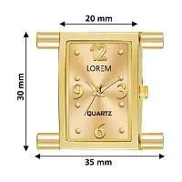 Culture of India Gold Trending Square Braclet Analog Watch for Women LR294-thumb2