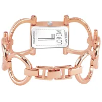 Culture of India Rose Gold Trending Square Braclet Analog Watch for Women LR293-thumb1