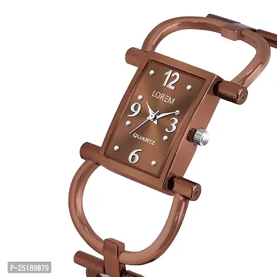 Culture of India Chocolate Trending Square Braclet Analog Watch for Women LR295