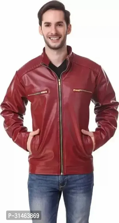 Stylish Leather Jacket For Men-thumb0