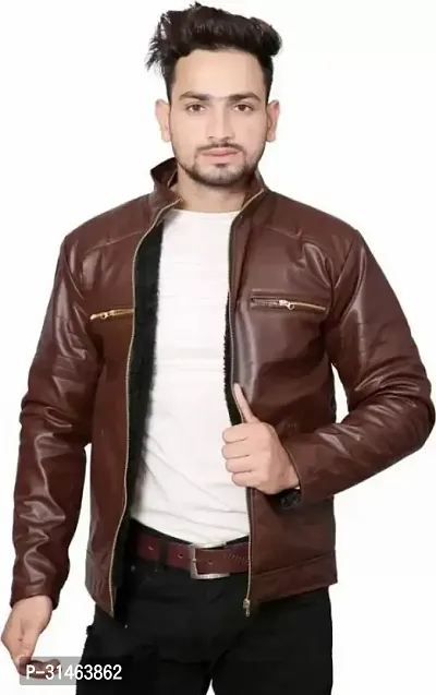 Stylish Leather Jacket For Men-thumb0