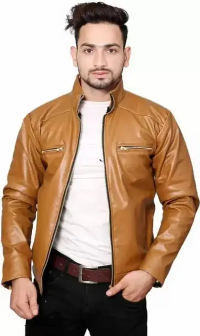 PU Leather Solid Jackets