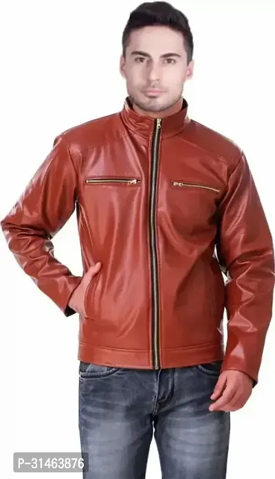 Stylish Leather Jacket For Men-thumb0