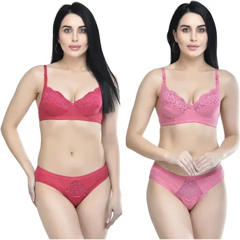 Trendy Lingerie Set Pack of 2 (Maroon Rose)