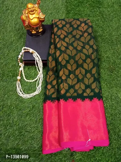 Beautiful Brasso Saree With Blouse Piece For Women-thumb0