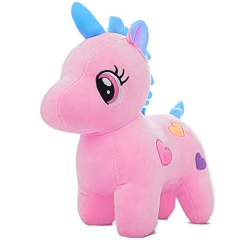 Luxansa Unicorn Soft Toy Small Size Teddy Bear Plush Cute Kids Birthday Animal Baby Boys Girls for Horse Toys Playing Gifts Stuffed Smooth Cushion Material (Multicolor)