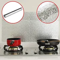 Luxansa Self Adhesive Anti-Mold And Heat Resistant Waterproof Kitchen Oil-Proof Backsplash Aluminium Foil Sticker Wallpaper For Kitchen Wall Stickers, Stove, Cabinet, Wall Decor Furniture Desk, Home Decorate, Drawer, Shelve And Liner ( 200 X 60 CM )-thumb4