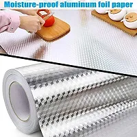 Luxansa Self Adhesive Anti-Mold And Heat Resistant Waterproof Kitchen Oil-Proof Backsplash Aluminium Foil Sticker Wallpaper For Kitchen Wall Stickers, Stove, Cabinet, Wall Decor Furniture Desk, Home Decorate, Drawer, Shelve And Liner ( 200 X 60 CM )-thumb4