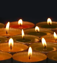 Luxansa Parrafin Wax Candles Tea Light, Unscented Wax Tealight Candles, Smokeless Candles, Votive Candles, Diwali Diya Candles for Home Decorative Candle (25 Pc Smokeless Candles)-thumb4