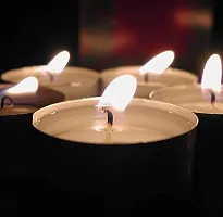 Luxansa Parrafin Wax Candles Tea Light, Unscented Wax Tealight Candles, Smokeless Candles, Votive Candles, Diwali Diya Candles for Home Decorative Candle (25 Pc Smokeless Candles)-thumb2