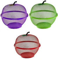 Luxansa Apple Shape Net Fruit  Vegetable Basket, Household Round Fruit and Mesh Metal Fruit Bowl for Kitchen Large Protective Counter Top Produce Cover(Multicolor)-thumb4