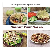 Luxansa Sprout Maker with 4 Compartments For Multi Purpose Use - Plastic Grocery Container Sprouted Grains, Seeds, Dal, Channa, Chole, Ragi, Organic, Sprouting Jar (500ml,4-Layer)-thumb3