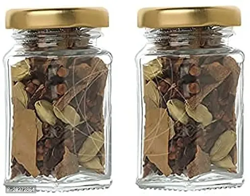 Luxansa Hexa Shape Glass jar Coming with Metal Golden Color Air Tight Lid and Rust Proof Jar Food Organize For Dry Fruits, Dried Storage, Honey, Spice Masala Pot Matka, Chocolate, Jelly for Kitchen-thumb4