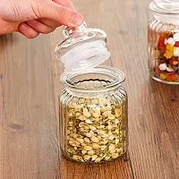 Luxansa Pack of 2 Pop Jar With Glass Air Tight Lid Pickle Spice Food Storage Containers Transparent Storage Glass Jar For Kitchen - 350 ML-thumb4