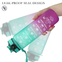 Luxansa Sports Water Bottle With Motivational Time Marker With Straw, LeakProof Drinking  BPA Free, Non-toxic Sipper Bottle For Office, Sports, Gym, School Water Bottle(Multicolor)-thumb1