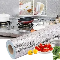 Luxansa Aluminium Foil Stickers, Oil Proof, Kitchen Backsplash Wallpaper Self-Adhesive Wall Sticker Anti-Mold and Heat Resistant for Walls Cabinets Drawers and Shelves (2 Meter)-thumb3