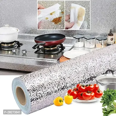 Luxansa Aluminium Foil Stickers, Oil Proof, Kitchen Backsplash Wallpaper Self-Adhesive Wall Sticker Anti-Mold and Heat Resistant for Walls Cabinets Drawers and Shelves (2 Meter)-thumb4