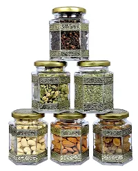 Luxansa Pack of 3 Pop Jar With Glass Air Tight Lid Pickle Spice Food Storage Containers Transparent Storage Glass Jar For Kitchen - 350 ML-thumb4