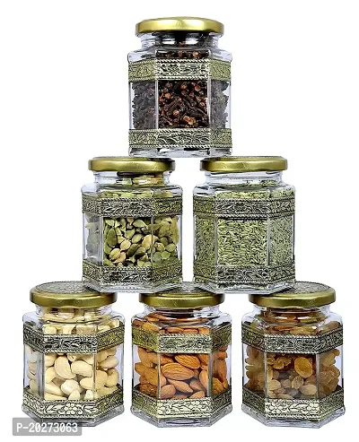 Luxansa Pack of 3 Pop Jar With Glass Air Tight Lid Pickle Spice Food Storage Containers Transparent Storage Glass Jar For Kitchen - 350 ML-thumb5