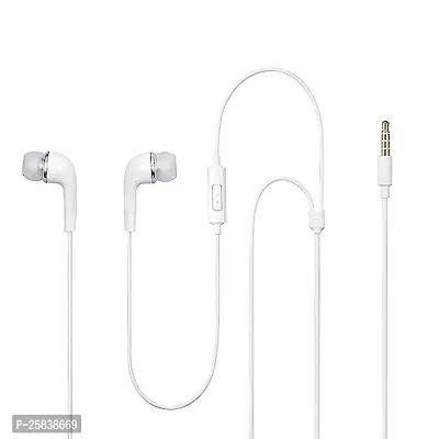 Earphones for Sony Xperia R1 (Plus) Earphone Original Like Wired Stereo Deep Bass Head Hands-free Headset Earbud With Built in-line Mic, With Premium Quality Good Sound Stereo Call Answer/End Button, Music 3.5mm Aux Audio Jack (ST9, BT-YR, White)-thumb4