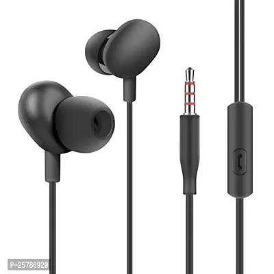 Earphones Headphones for Google Pixel 3XL Earphone Original Like Wired Stereo Deep Bass Head Hands-free Headset Earbud With Built in-line Mic, With Premium Quality Good Sound Call Answer/End Button, Music 3.5mm Aux Audio Jack (JS-2, Black)-thumb0