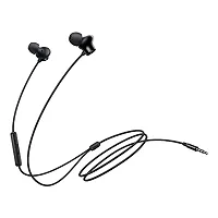 Earphones for Realme Pad Mini Earphone Original Like Wired Stereo Deep Bass Head Hands-free Headset Earbud With Built in-line Mic, With Premium Quality Good Sound Stereo Call Answer/End Button, Music 3.5mm Aux Audio Jack (ST3, BT-ONE 2, Black)-thumb3