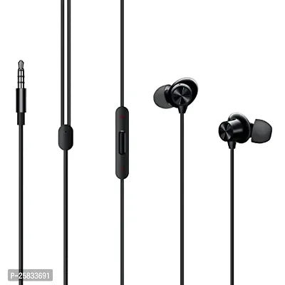 Earphones for Asus ROG Phone 5 Ultimate Earphone Original Like Wired Stereo Deep Bass Head Hands-free Headset Earbud With Built in-line Mic, With Premium Quality Good Sound Stereo Call Answer/End Button, Music 3.5mm Aux Audio Jack (ST3, BT-ONE 2, Black)