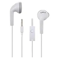 Earphones for Sam-Sung Galaxy M32 5G Earphone Original Like Wired Stereo Deep Bass Head Hands-free Headset Earbud With Built in-line Mic, With Premium Quality Good Sound Stereo Call Answer/End Button, Music 3.5mm Aux Audio Jack (ST11, YS, White)-thumb1