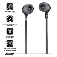 Wireless Bluetooth Headphones Earphones for Jaguar I-Pace Original Sports Bluetooth Wireless Earphone with Deep Bass and Neckband Hands-Free Calling inbuilt With Mic, Extra Deep Bass Hands-Free Call/Music, Sports Earbuds, Sweatproof Mic Headphones with Long Battery Life and Flexible Headset (BS-RSN,BLACK)-thumb2