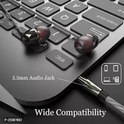 Earphones BT 831 for Xiaomi Mi 10 Lite 5G Earphone Original Like Wired Stereo Deep Bass Head Hands-Free Headset v Earbud Calling inbuilt with Mic,Hands-Free Call/Music (831,CQ1,BLK)-thumb5