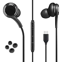 Earphones for Huawei Mate 40 RS Porsche Design Earphone Original Like Wired Stereo Deep Bass Head Hands-Free Headset Earbud with Built in-line Mic Call Answer/End Button (KC, Black)-thumb1